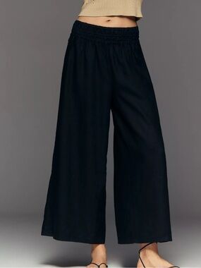 Anthropologie Black Wide-Leg Pants